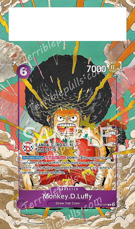 未開封　Bandai Cardgame Fest アフロ　ルフィ　等 Afro Luffy (BANDAI Card Games Fest) Extended Art – Terrible Slabs