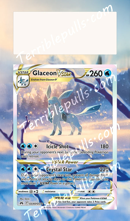 Glaceon Vstar GG40 Crown Zenith Extended Art