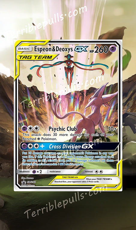 Espeon & Deoxys GX Tag Team SM240 Extended Art