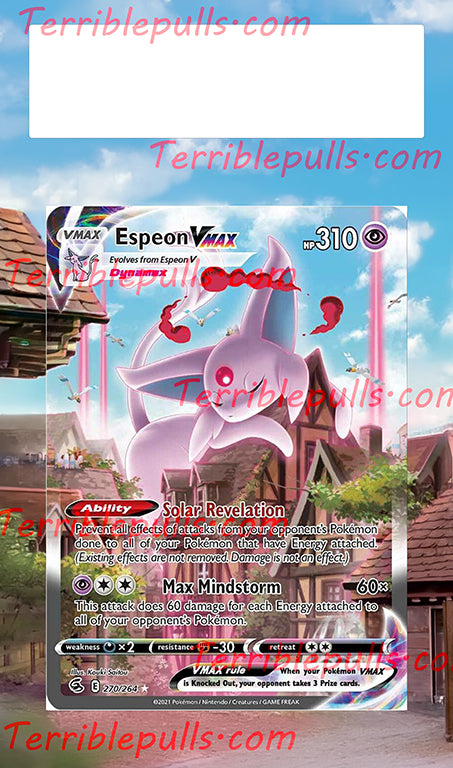 pokemon card extended art Espeon VMAX Alt Art Fusion Strike Extended Art – Terrible Slabs
