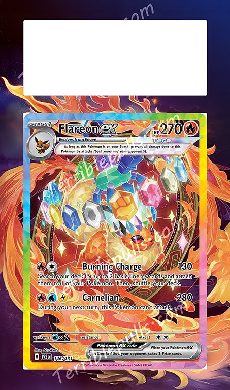 Flareon EX Prismatic Evolutions Extended Art