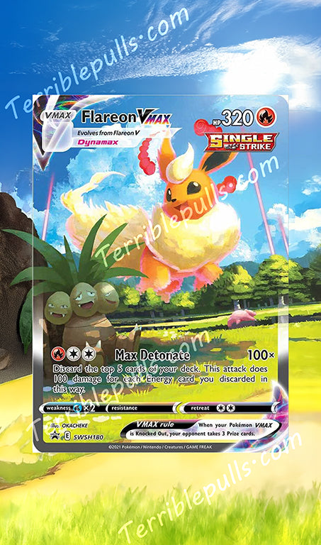 Flareon Vmax SWSH180 Promo Extended Art