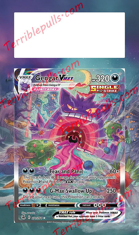 Gengar VMAX Alt Art Fusion Strike Extended Art