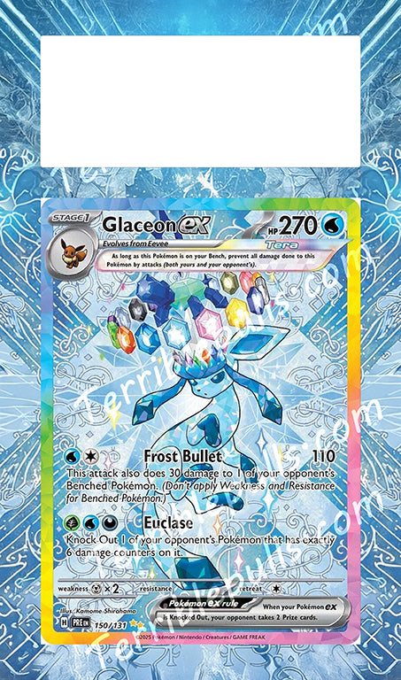 Glaceon EX Prismatic Evolutions Extended Art