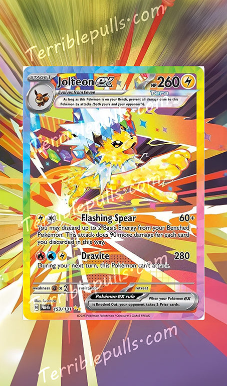 Jolteon EX Prismatic Evolutions Extended Art