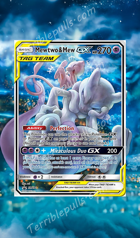 Mewtwo & Mew GX Tag Team SM191 Extended Art