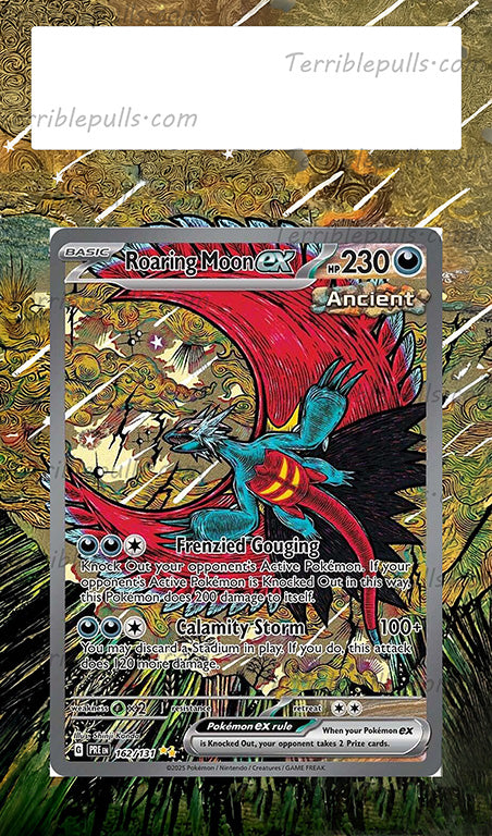 how much is a roaring moon pokemon card worth Roaring Moon EX Prismatic Evolutions Extended Art – Terrible Slabs
