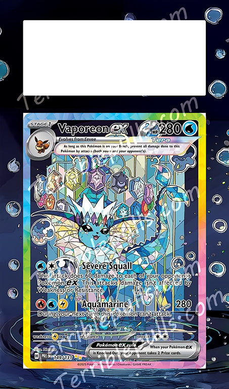 Vaporeon EX Prismatic Evolutions Extended Art