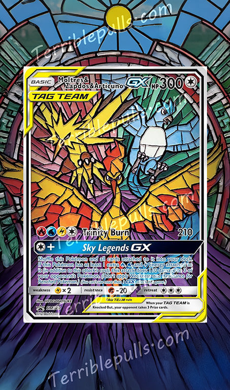 Moltres & Zapdos & Articuno GX Tag Team SM210 Extended Art