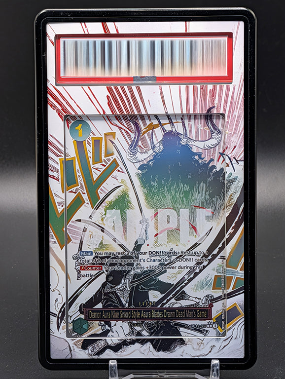 Demon Aura Nine Sword Style Asura Blades Drawn Dead Man's Game (Alternate Art) OP12 Extended Art