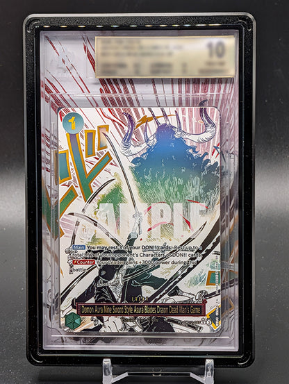 Demon Aura Nine Sword Style Asura Blades Drawn Dead Man's Game (Alternate Art) OP12 Extended Art
