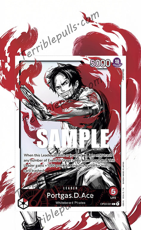 Portgas D. Ace Alternate Art OP03-001 Pillars of Strength Extended Art