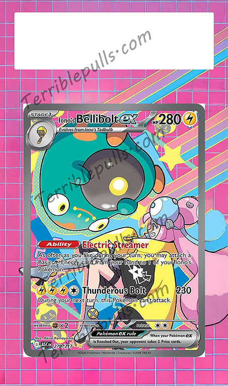 Iono's Bellibolt EX 279/217 Extended Art