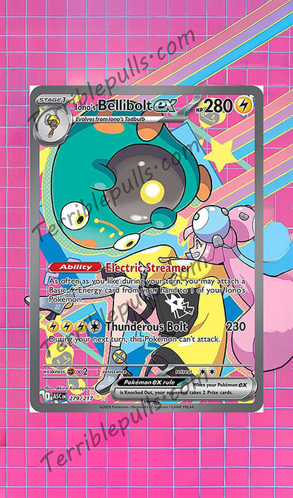 Iono's Bellibolt EX 279/217 Extended Art
