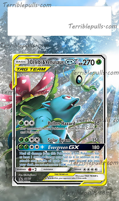 Celebi & Venusaur GX Tag Team SM167 Extended Art