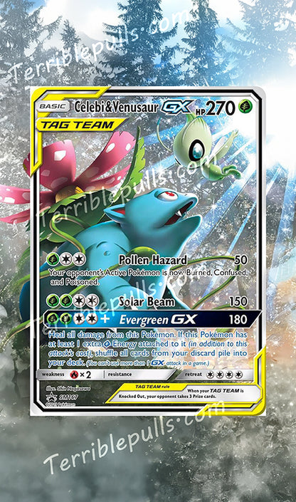 Celebi & Venusaur GX Tag Team SM167 Extended Art