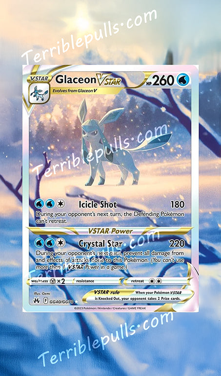 Glaceon Vstar GG40 Crown Zenith Extended Art