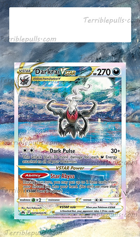 Darkrai Vstar GG50 Crown Zenith Extended Art