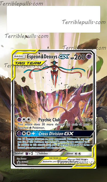 Espeon & Deoxys GX Tag Team SM240 Extended Art