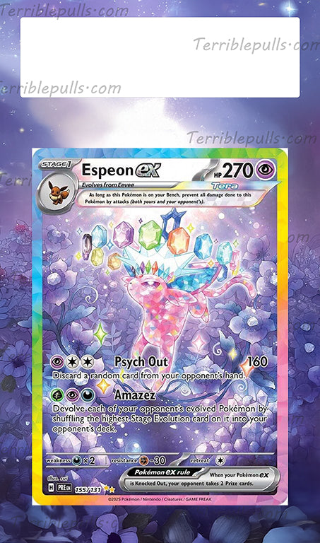 Espeon EX Prismatic Evolutions Extended Art