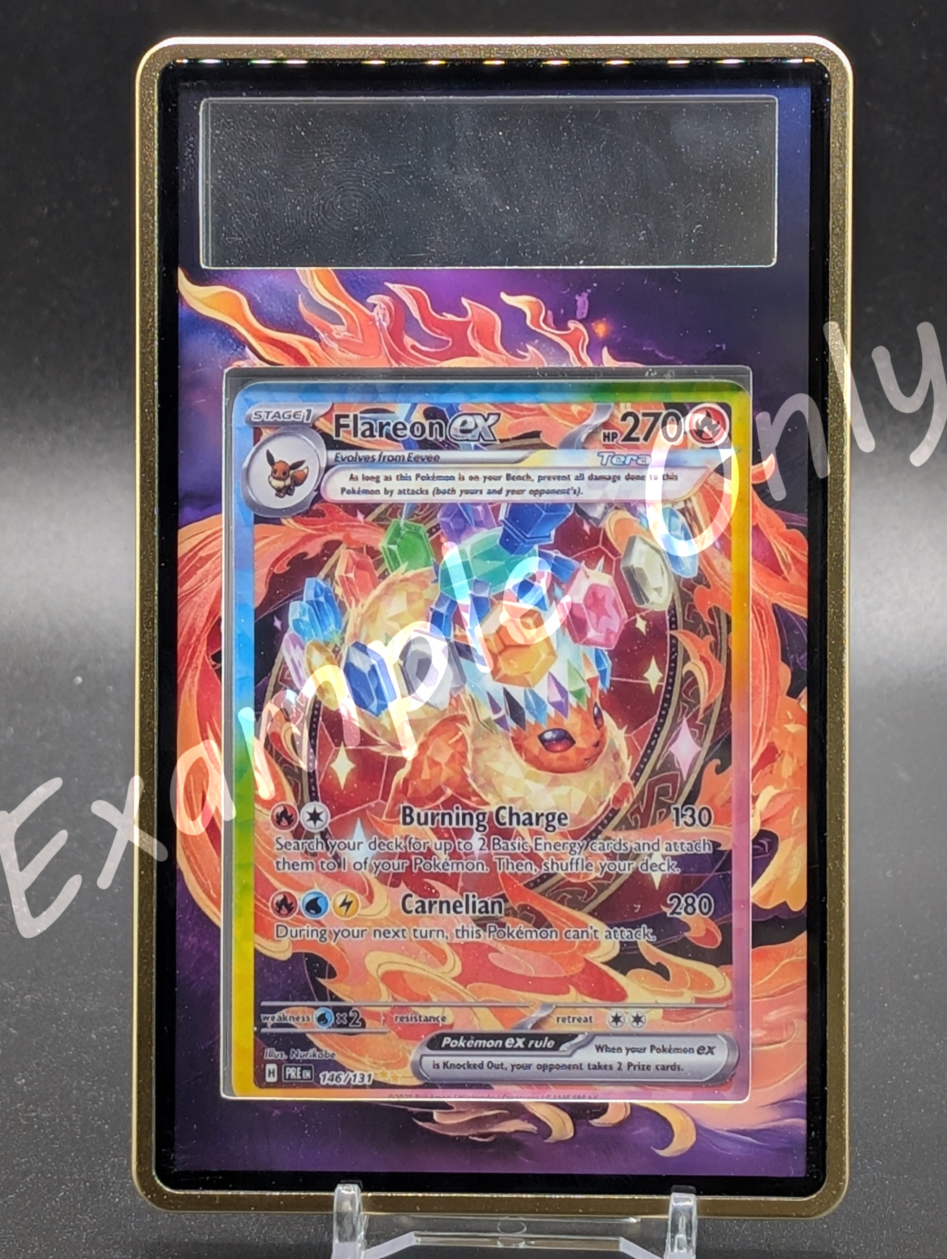 flareon ex pokemon card Flareon EX Prismatic Evolutions Extended Art – Terrible Slabs