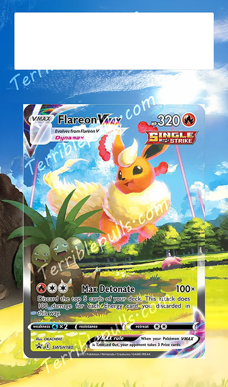 Flareon Vmax SWSH180 Promo Extended Art