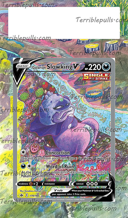 Galarian Slowking V Chilling Reign Extended Art