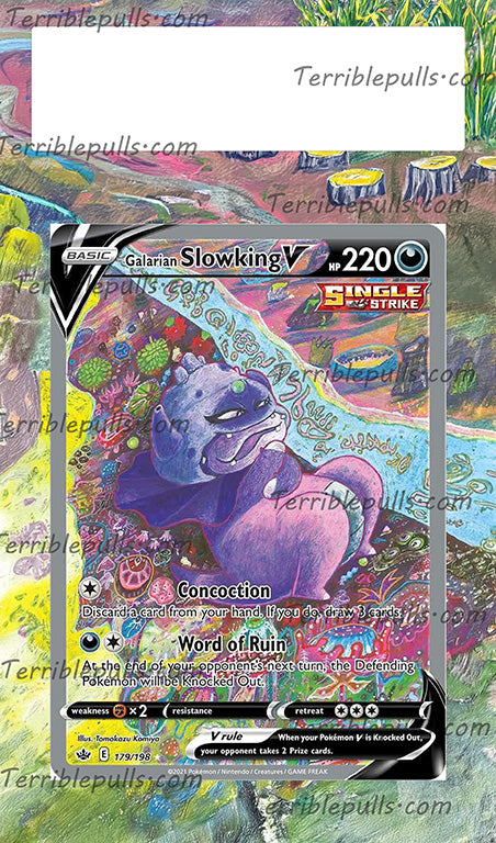 Galarian Slowking V Chilling Reign Extended Art