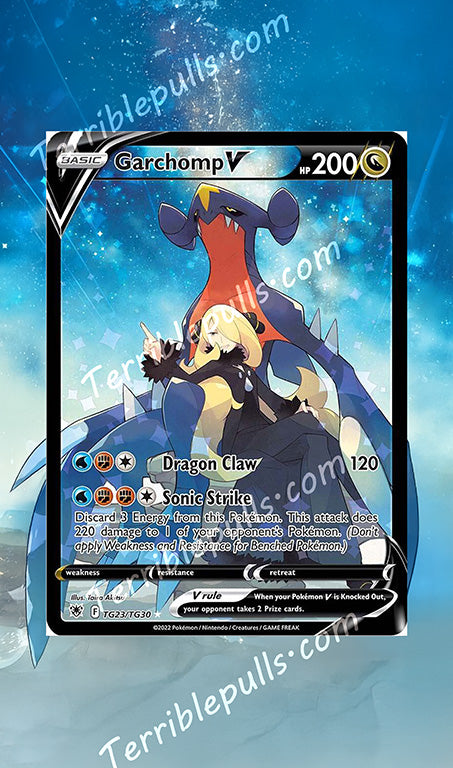 Garchomp V Astral Radiance Extended Art