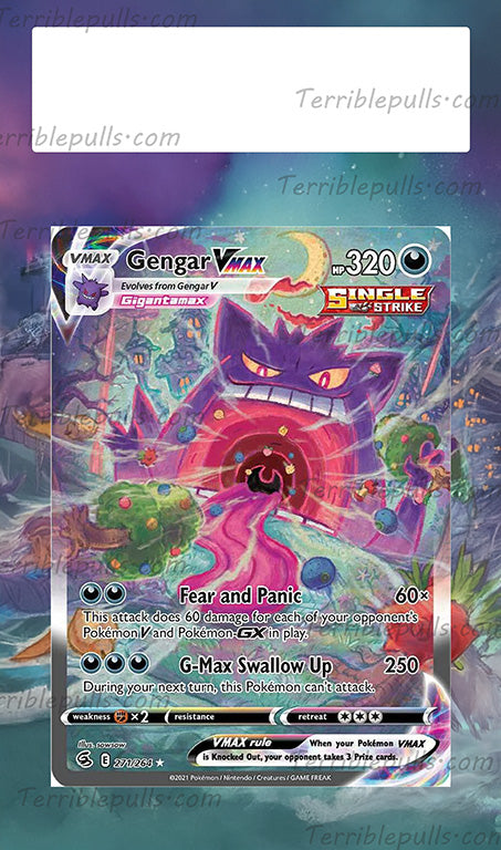 Gengar VMAX Alt Art Fusion Strike Extended Art