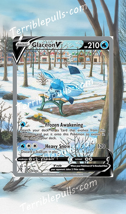 Glaceon V Evolving Skies Extended Art