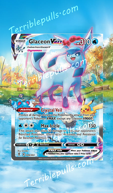 Glaceon VMAX Evolving Skies Extended Art