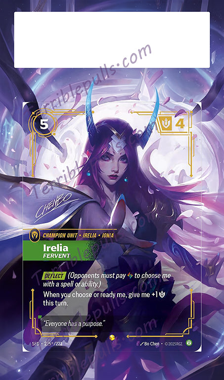 Irelia 225 Fervent Riftbound: Spiritforged