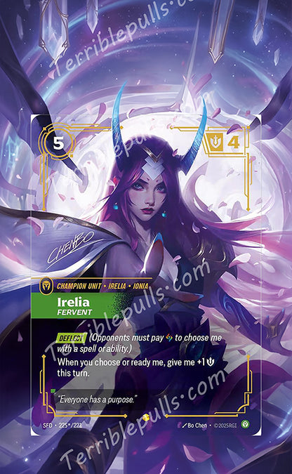 Irelia 225 Fervent Riftbound: Spiritforged