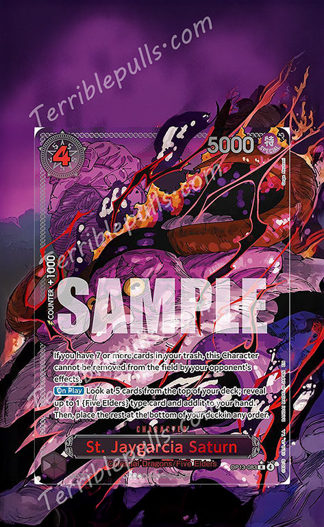 St. Jaygarcia Saturn OP13 Carrying On His Will Extended Art