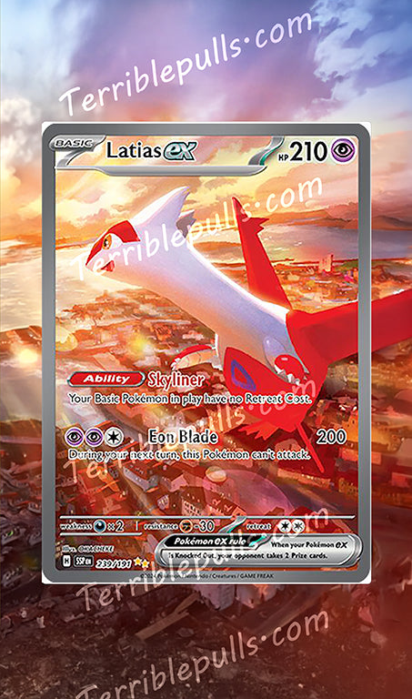 Latias EX Surging Sparks Extended Art