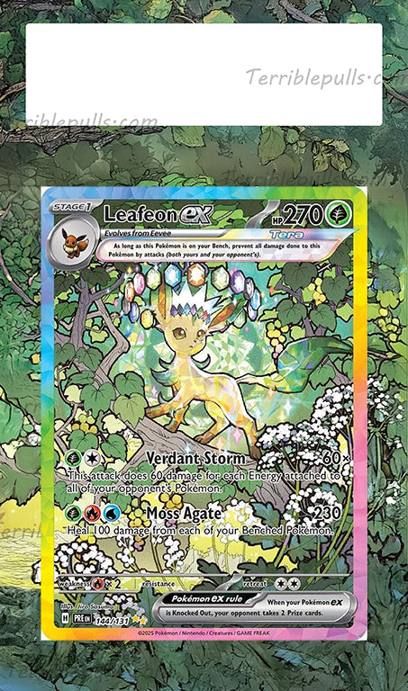 Leafeon EX Prismatic Evolutions Extended Art