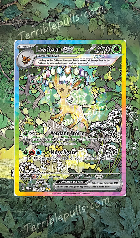 Leafeon EX Prismatic Evolutions Extended Art