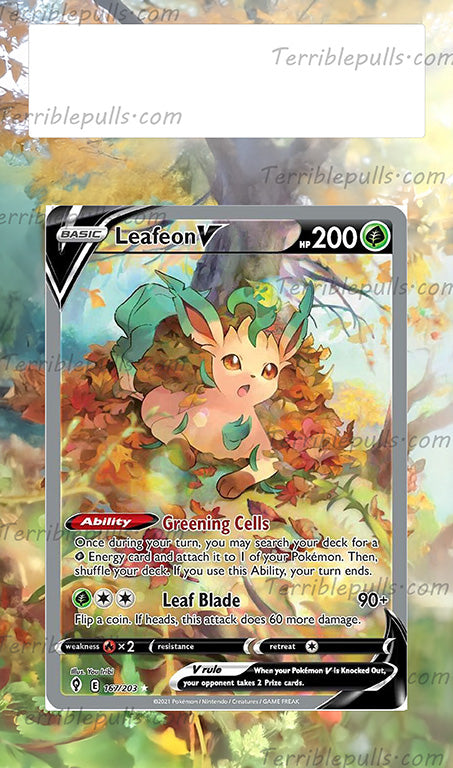 Leafeon V Evolving Skies Extended Art