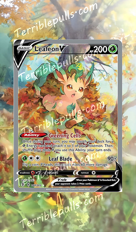 Leafeon V Evolving Skies Extended Art