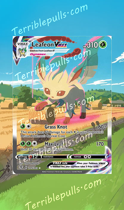 Leafeon VMAX Evolving Skies Extended Art