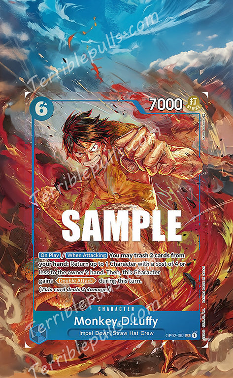 Monkey D. Luffy OP02-062 Paramount War Extended Art
