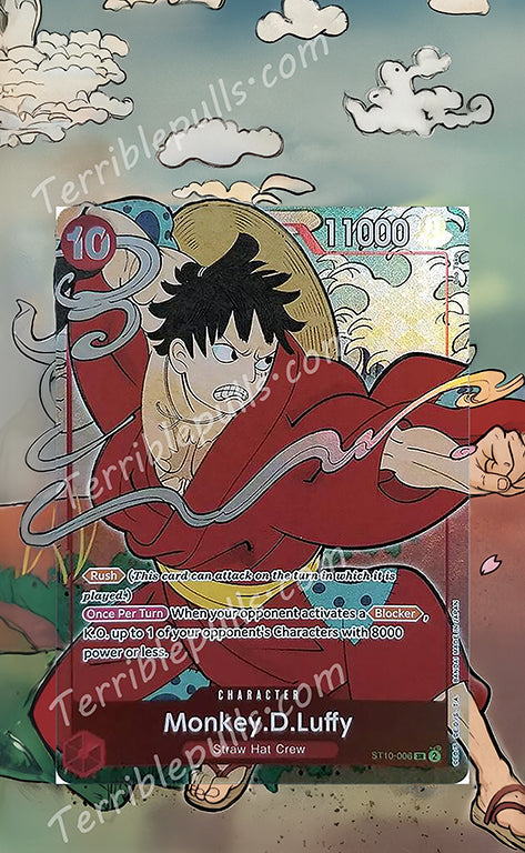 Monkey D. Luffy English Version 1st Anniversary Set ST1-006 Extended Art