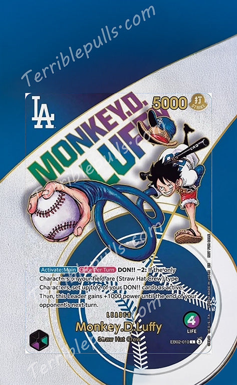 Monkey D. Luffy Dodgers Promo EB02-010 Extended Art