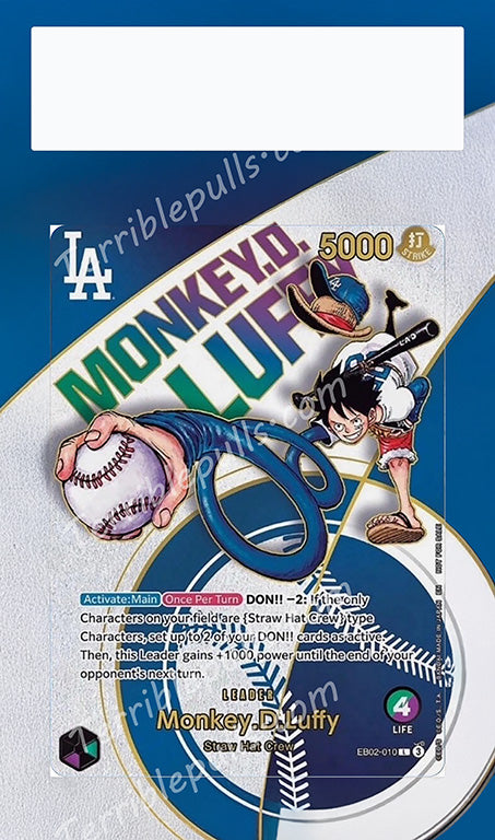 Monkey D. Luffy Dodgers Promo EB02-010 Extended Art