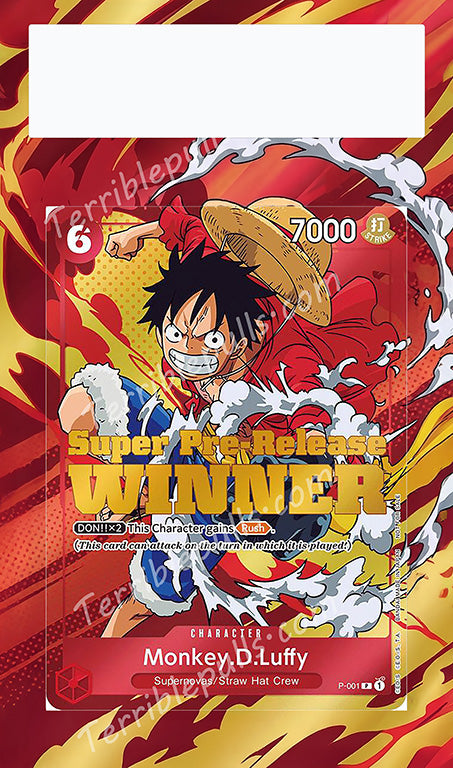 Monkey D. Luffy Pre-Release Winner Promo P-001 Extended Art