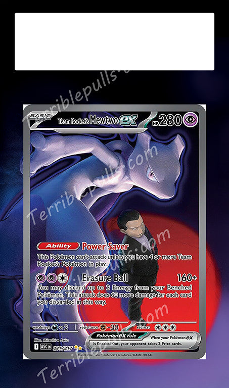 Team Rocket's Mewtwo EX 281/217 Extended Art