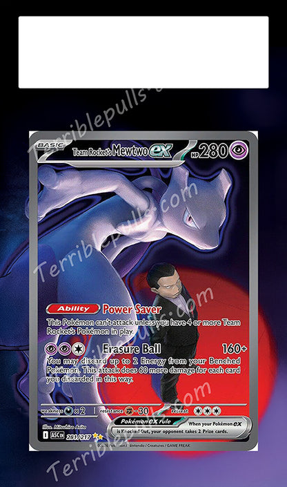 Team Rocket's Mewtwo EX 281/217 Extended Art