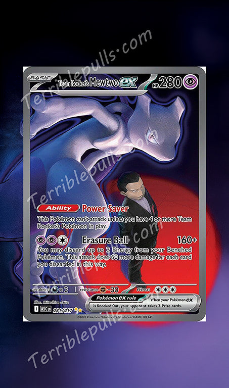 Team Rocket's Mewtwo EX 281/217 Extended Art