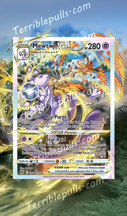 Mewtwo Vstar GG44 Crown Zenith Extended Art